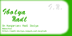 ibolya madl business card